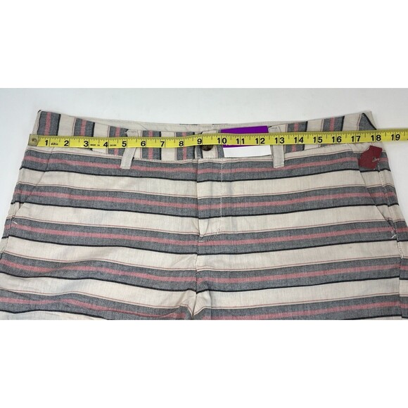 Women's Merona Short Shorts Striped Size 12 NWT Chino - Picture 5 of 6